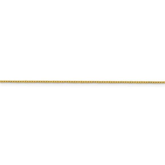 0.8mm Gold Tone Plated Sterling Silver Solid Box Chain Necklace, 18 In - Picture 3 of 6